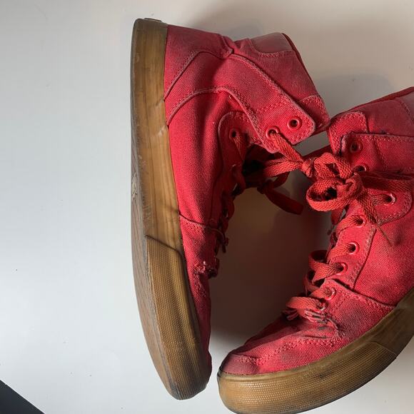 Supra FTWR CO Vaider S28274 Hightop Shoes Red Men's Size 9 - Picture 8 of 10